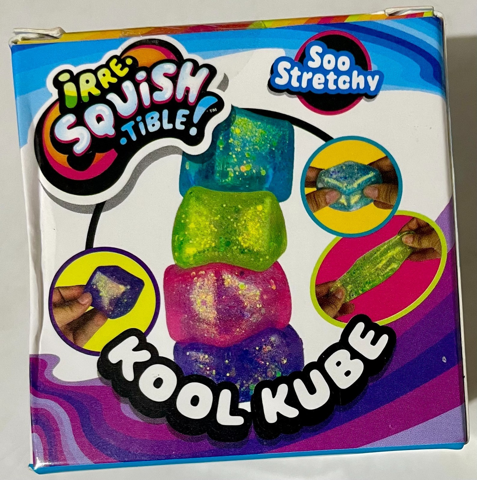 🔥VIRAL IrreSquishTible Kool Kube Purple Glitter Squishy Cube, NEW, Five Below thumbnail