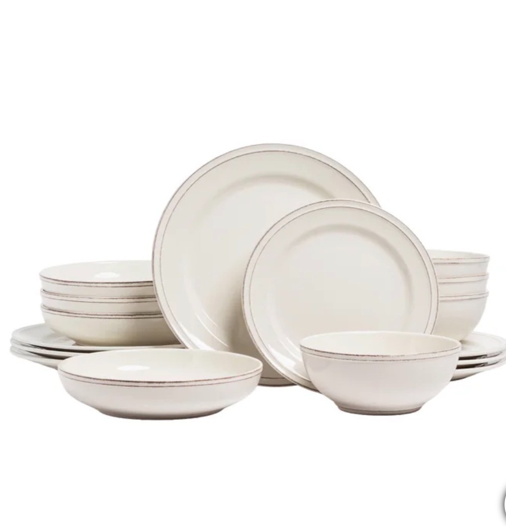 Over&back , 16 Piece - Lake Como  Stoneware Dinnerware Set