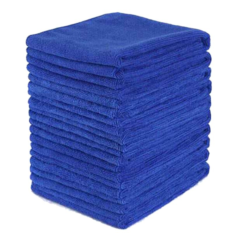Serviette En Microfibre Absorbante, 100 PièCES, Bleu, Pour L'entretien De La Voiture, La Cuisine, La Maison, Le Lavage thumbnail