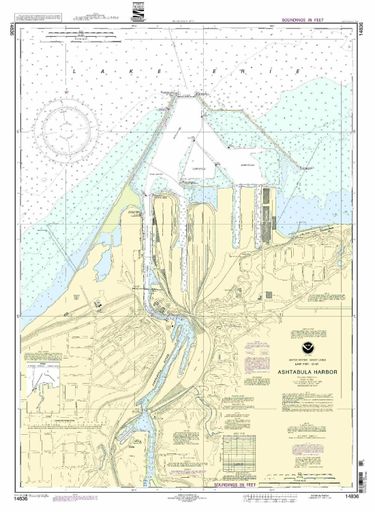 NOAA Chart Ashtabula Harbor 28th Edition 14836