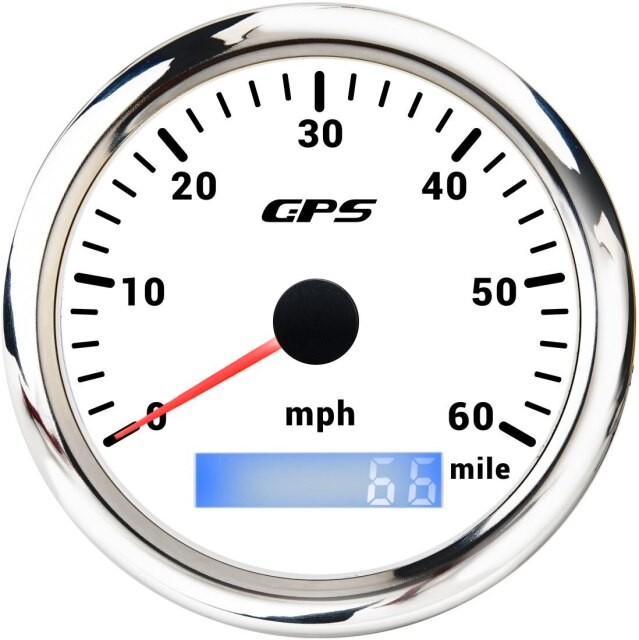 Universal- 85mm GPS Tacho 0-30 Km/h Meilen Mit GPS Antenne Und 7 Farben Hintergrundbeleuchtung Für Stiefel Lkw Auto thumbnail