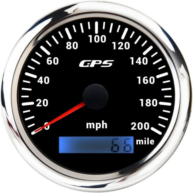 Universal- 85mm GPS Tacho 0-30 Km/h Meilen Mit GPS Antenne Und 7 Farben Hintergrundbeleuchtung Für Stiefel Lkw Auto thumbnail