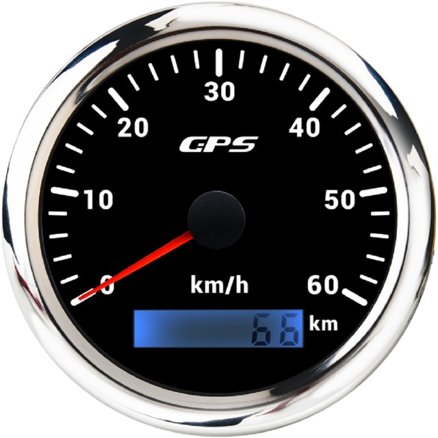 Universal- 85mm GPS Tacho 0-30 Km/h Meilen Mit GPS Antenne Und 7 Farben Hintergrundbeleuchtung Für Stiefel Lkw Auto thumbnail