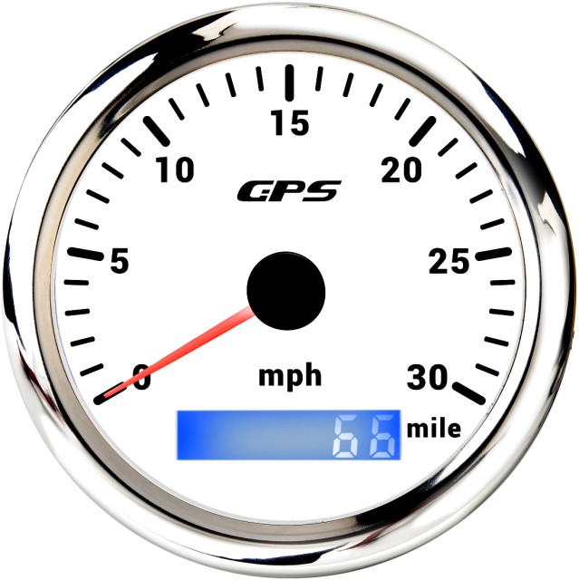 Universal- 85mm GPS Tacho 0-30 Km/h Meilen Mit GPS Antenne Und 7 Farben Hintergrundbeleuchtung Für Stiefel Lkw Auto thumbnail