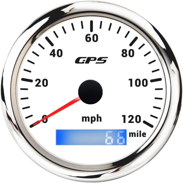 Universal- 85mm GPS Tacho 0-30 Km/h Meilen Mit GPS Antenne Und 7 Farben Hintergrundbeleuchtung Für Stiefel Lkw Auto thumbnail