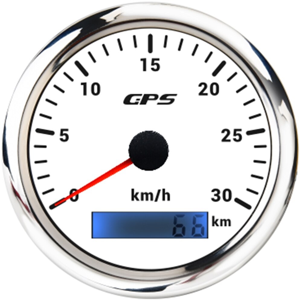 Universal- 85mm GPS Tacho 0-30 Km/h Meilen Mit GPS Antenne Und 7 Farben Hintergrundbeleuchtung Für Stiefel Lkw Auto thumbnail