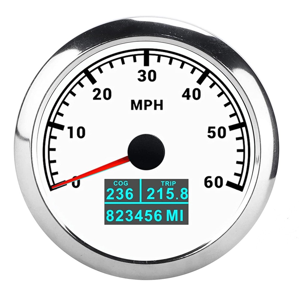 Neue 85mm GPS Tacho 30/60 Knoten 60/80/120/160/200 MPH 60/120/200 KM/H Mit 7 Farben Hintergrundbeleuchtung Für Auto Stiefel Motorrad thumbnail