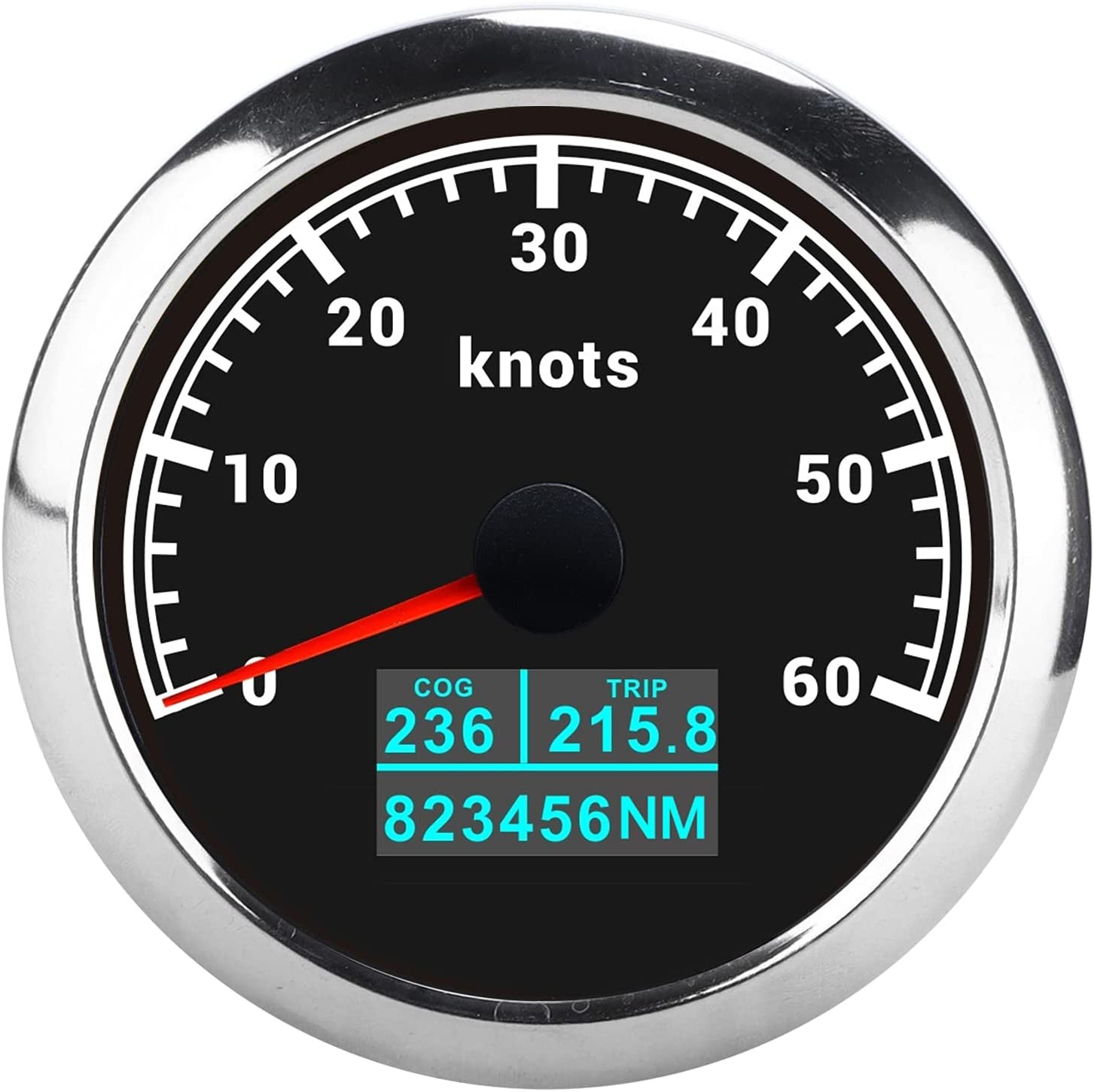 Neue 85mm GPS Tacho 30/60 Knoten 60/80/120/160/200 MPH 60/120/200 KM/H Mit 7 Farben Hintergrundbeleuchtung Für Auto Stiefel Motorrad thumbnail