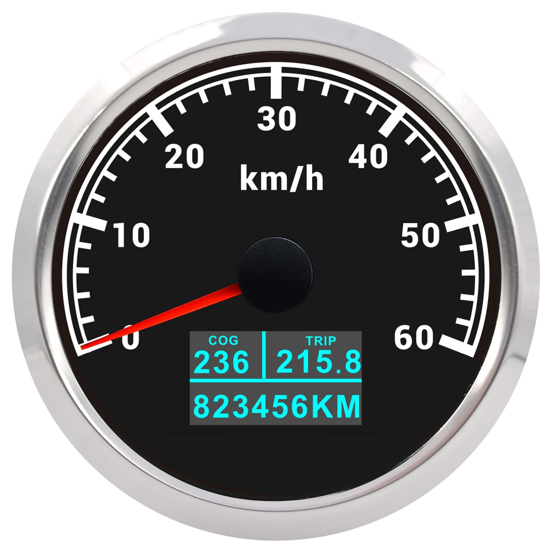 Neue 85mm GPS Tacho 30/60 Knoten 60/80/120/160/200 MPH 60/120/200 KM/H Mit 7 Farben Hintergrundbeleuchtung Für Auto Stiefel Motorrad thumbnail