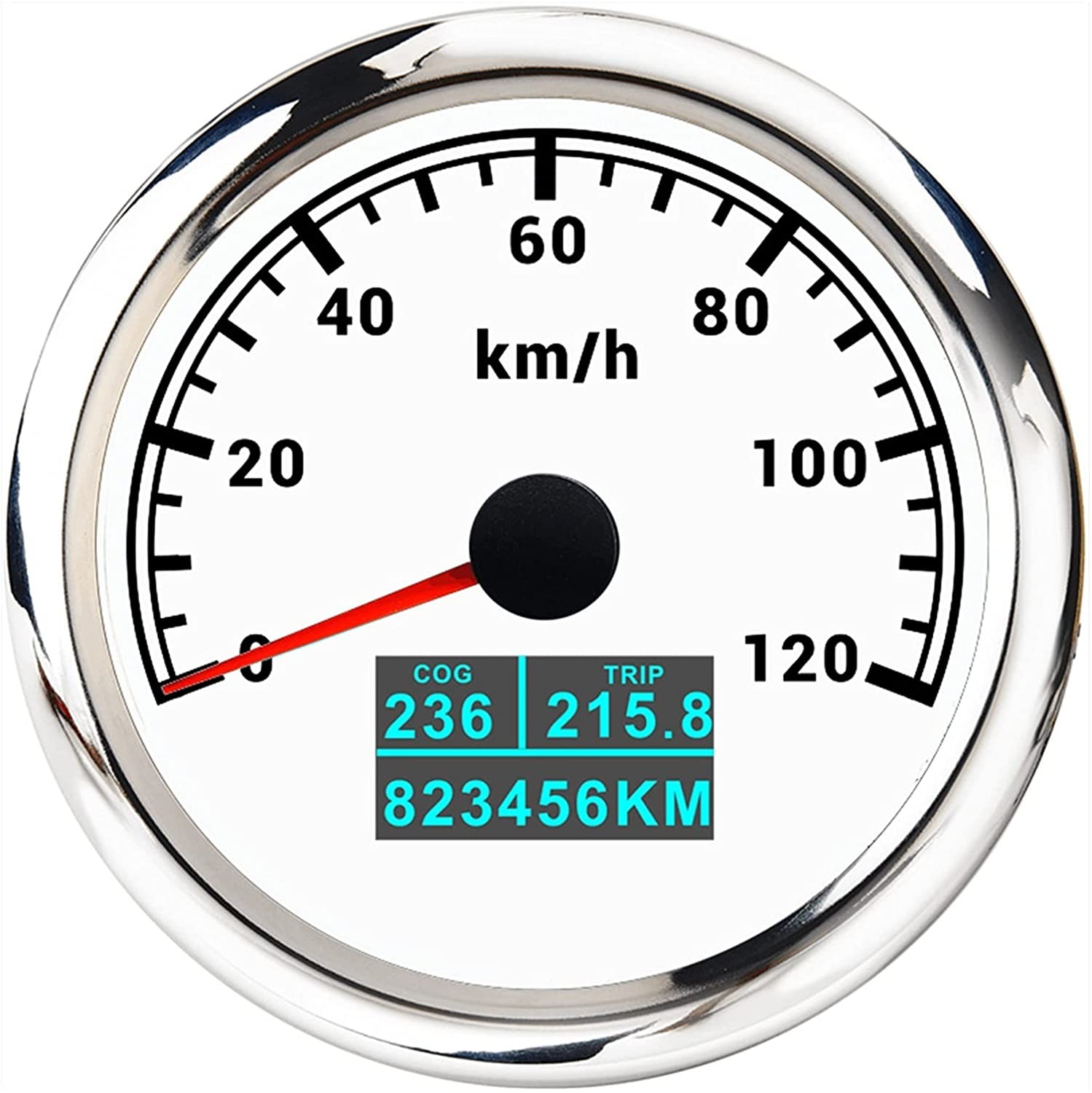 Neue 85mm GPS Tacho 30/60 Knoten 60/80/120/160/200 MPH 60/120/200 KM/H Mit 7 Farben Hintergrundbeleuchtung Für Auto Stiefel Motorrad thumbnail