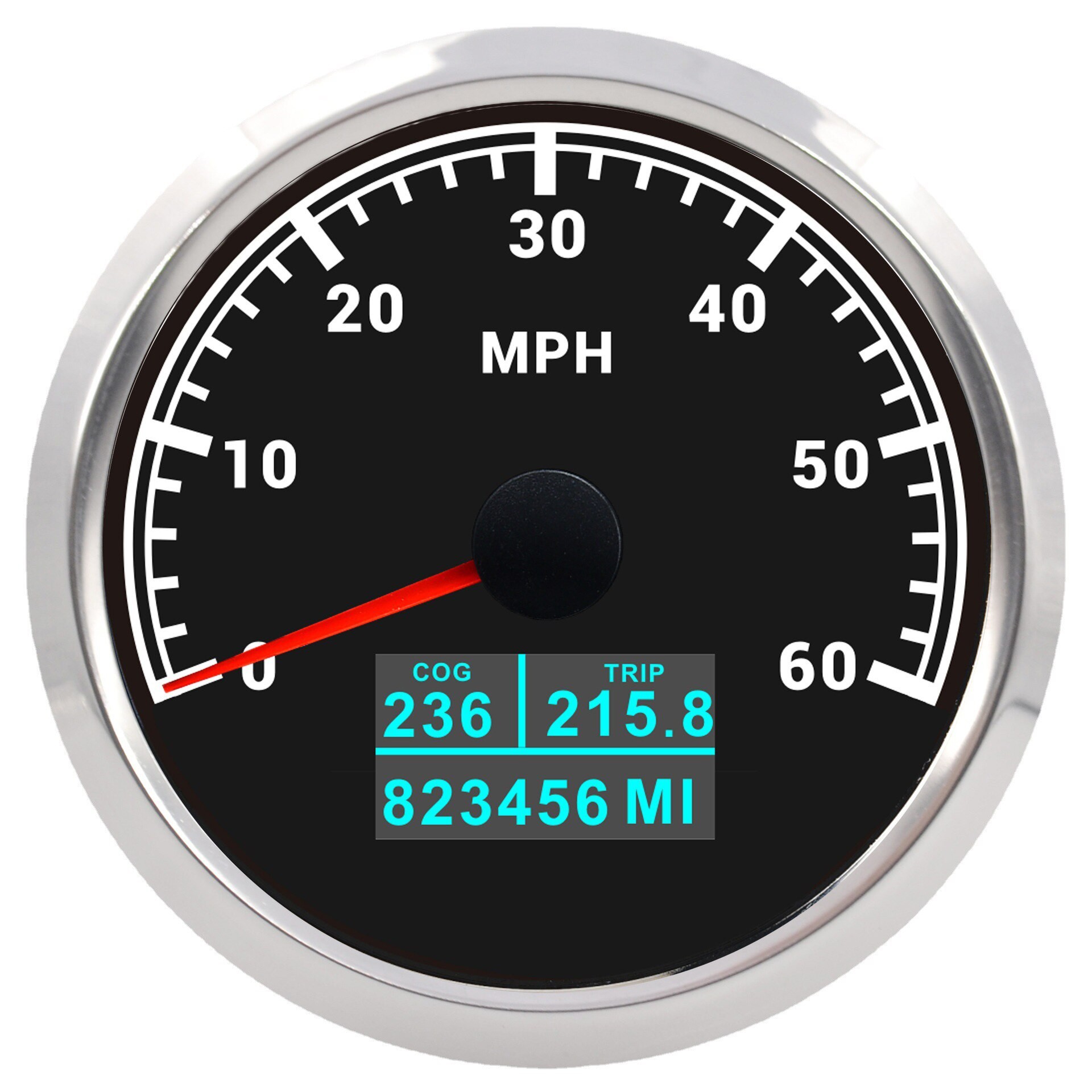 Neue 85mm GPS Tacho 30/60 Knoten 60/80/120/160/200 MPH 60/120/200 KM/H Mit 7 Farben Hintergrundbeleuchtung Für Auto Stiefel Motorrad thumbnail