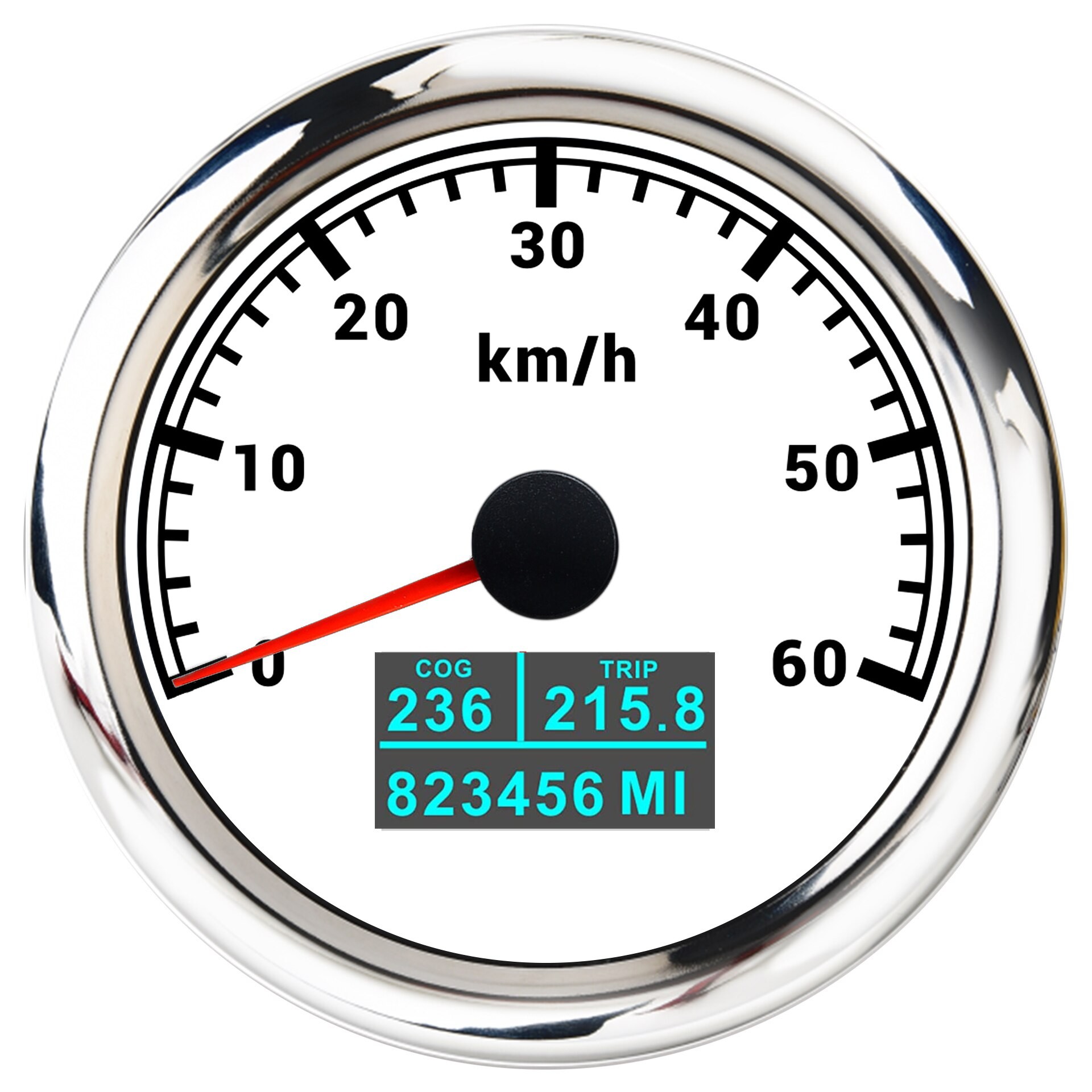 Neue 85mm GPS Tacho 30/60 Knoten 60/80/120/160/200 MPH 60/120/200 KM/H Mit 7 Farben Hintergrundbeleuchtung Für Auto Stiefel Motorrad thumbnail