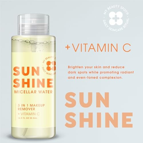 My Beauty Spot Micellar Water for All Skin Types with Vitamin C, 3 in 1 Micellar Water Makeup Remover, 16.9 FL OZ, Hydrating Facial Cleanser Eye Makeu thumbnail