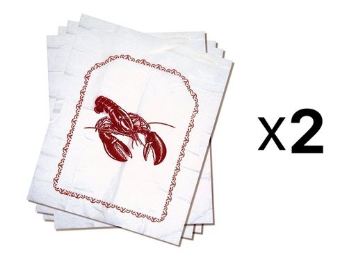 Norpro Lobster Disposable Bibs Crab Seafood Clambake Set of 4 15