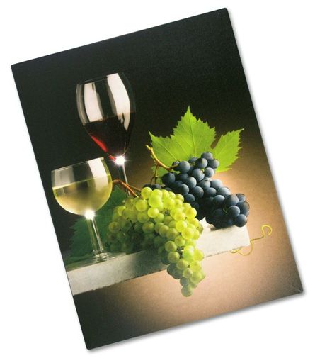 BANBERRY DESIGNS Lighted Wine Themed Picture - Wine Canvas Print with LED Lig.