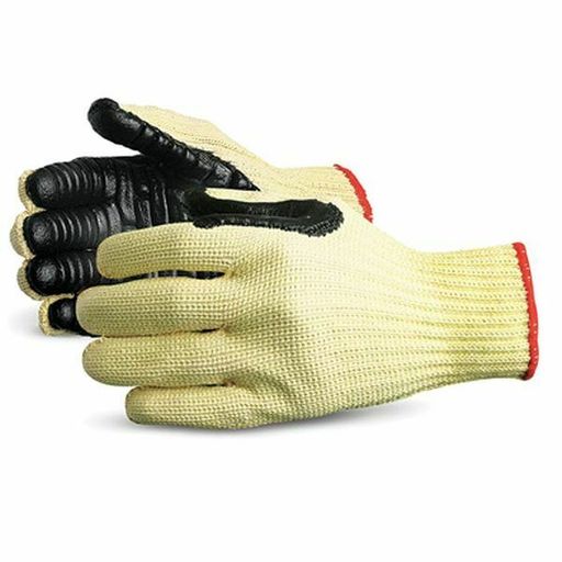 IMPACTO 4742 Anti-Vibration Gloves, XL, Black/Yellow, PR
