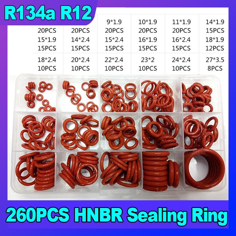 HNBR Gummi Verrotten R134a R12 O-Ring Dichtung Bausatz Sortiment Einstellen Für Auto Automobil a/C Klimaanlage System