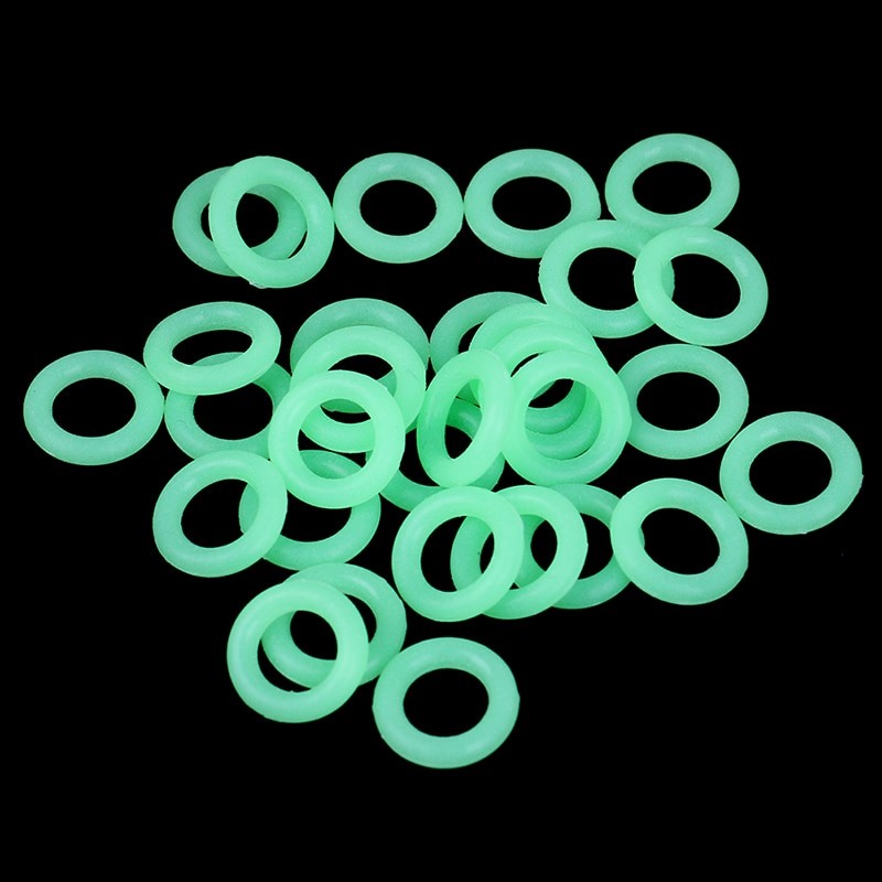 30 Teile/paket Leuchtend Gummi Zelt Zu Nagel Fluoreszierende Ring Nagel Camping Nacht Vision Ring Runde Multi-funktionale Zelte Zubehör