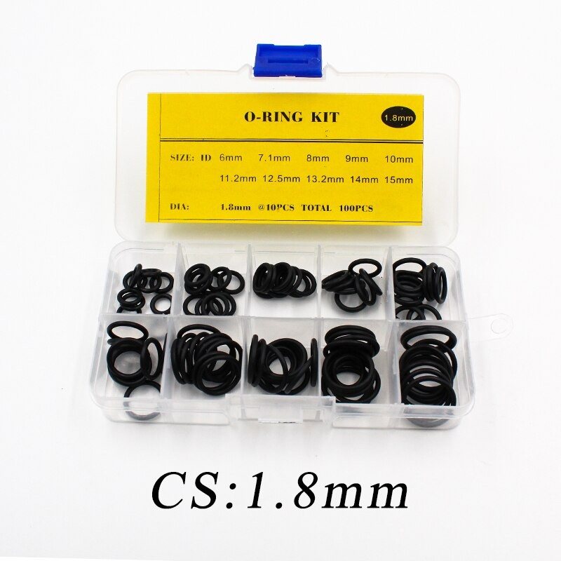 Dicke 1,5/1,8/1,9/2,4/2,65/3,1mm Gummi Ring NBR O Ring Dichtung Nitril Abdichtung O-ringe NBR Scheibe Oring Sortiment Bausatz Einstellen thumbnail