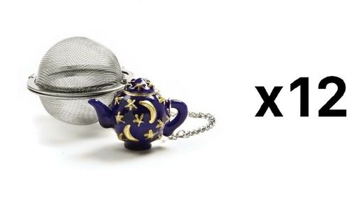 Norpro Stainless Steel Tea Infuser Tea Pot Ornament Decorative Mesh(12-Pack)