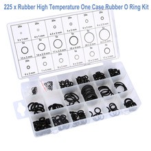 VODOOL 225Stck 18 Größen O Ring Gummi Unterlegscheibe Dichtung Sortiment Bausatz O-Ring Dichtungen Einstellen Für Auto Dichtung Reparatur Zubehör 