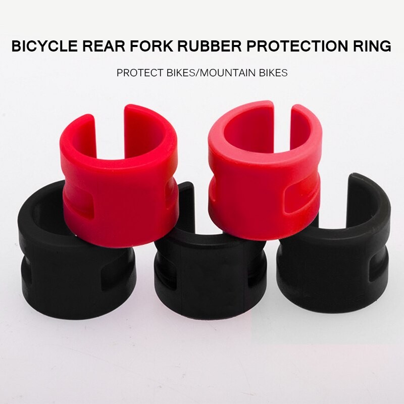 Fahrrad Hinten Gabel Schutzhülle Ring Flexibel Dauerhaft Gummi Anti-Kollision Schutz Ring Praktikabilität Fahrrad Hinten Gabel