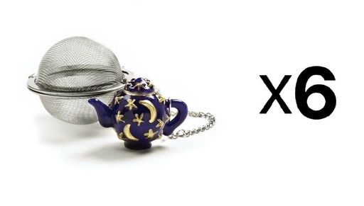 Norpro Stainless Steel Tea Infuser Tea Pot Ornament Decorative Mesh (6-Pack)