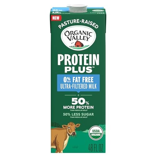 Organic Valley Protein Plus Organic Ultra-Filtered Milk, Fat Free Skim, 48 Fl Oz