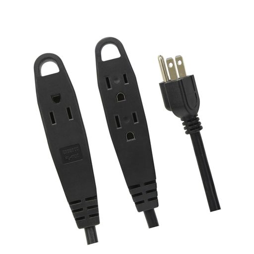 BindMaster 245 15 Feet Extension Cord/Wire, 3 Prong Grounded, 3 Outlets, Heav.