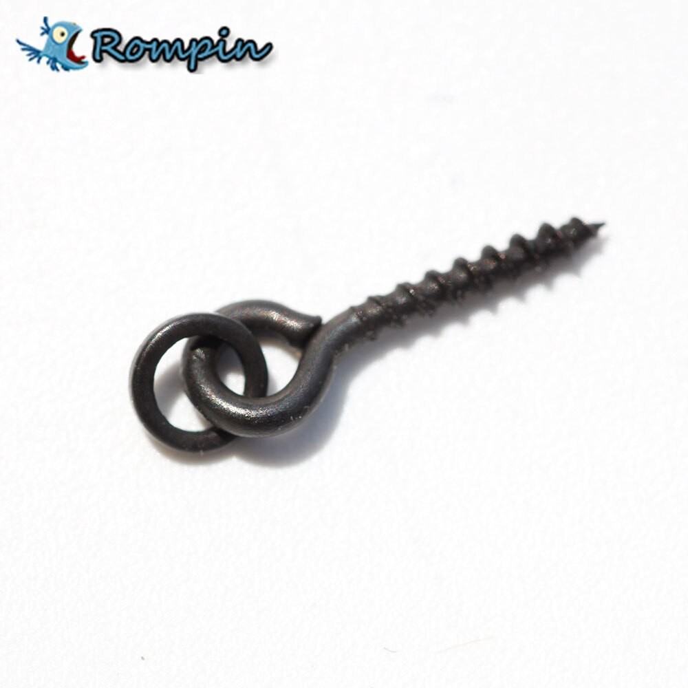 Rompin 30 Teile/los Karpfen Angeln Chod Boilie Schraube Mit Fest Ring Pop Hoch Anbindung Kügelchen Halfter Köder Halt Matt Schwarz Terminal Angehen
