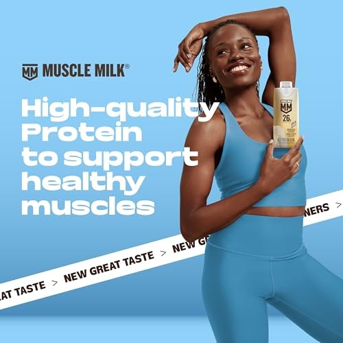 Muscle Milk High Protein Shake, Vanilla Creme, 11 Fl Oz Cartons (4 Pack) Ultra-Filtered Milk, 26g High Quality Protein, 3g Sugar, 160 Calories, No Art thumbnail