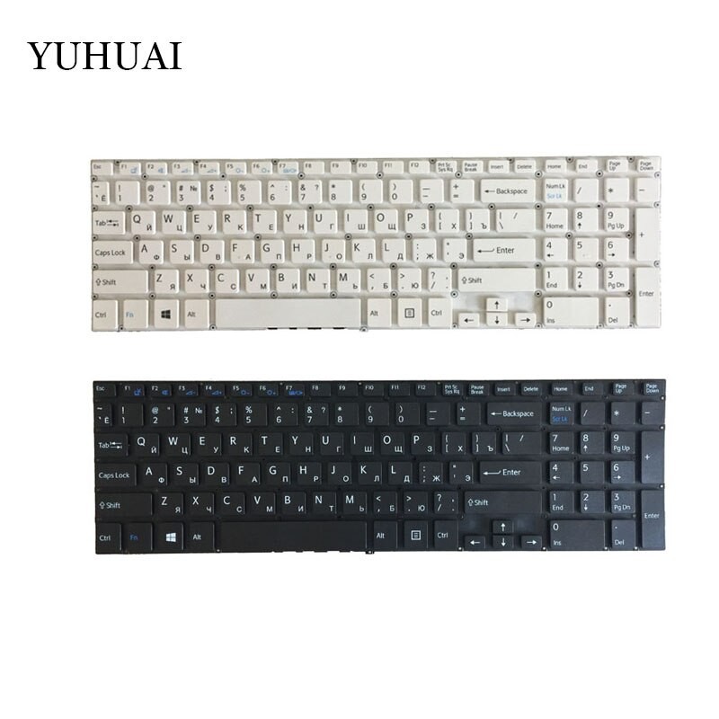 NEUE Russische RU Tastatur Für Sony VAIO Passen 15 Passen15 SVF15 SVF15A SVF15E MP-12Q23SU-9201 AEHK97012203A Weiß Schwarz Tastatur