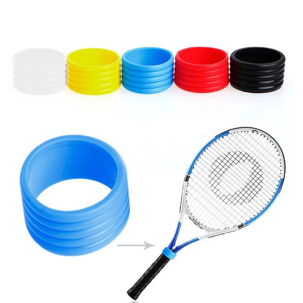 5Stck Tennis Badminton Schläger Griffe Gummi Ring Dehnbar Tennis Schläger Band Griffbänder Tennis Schläger Band Badminton Griff