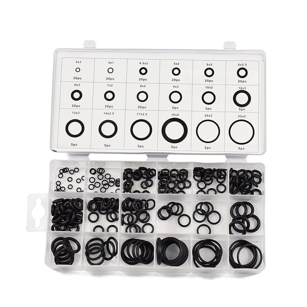 225 TEILE/SATZ Heimat Verwenden Schwarz Gummi O Ring Sortiment Bausatz Metrisch Automobil Tülle Dichtung Gummi Ring Einstellen