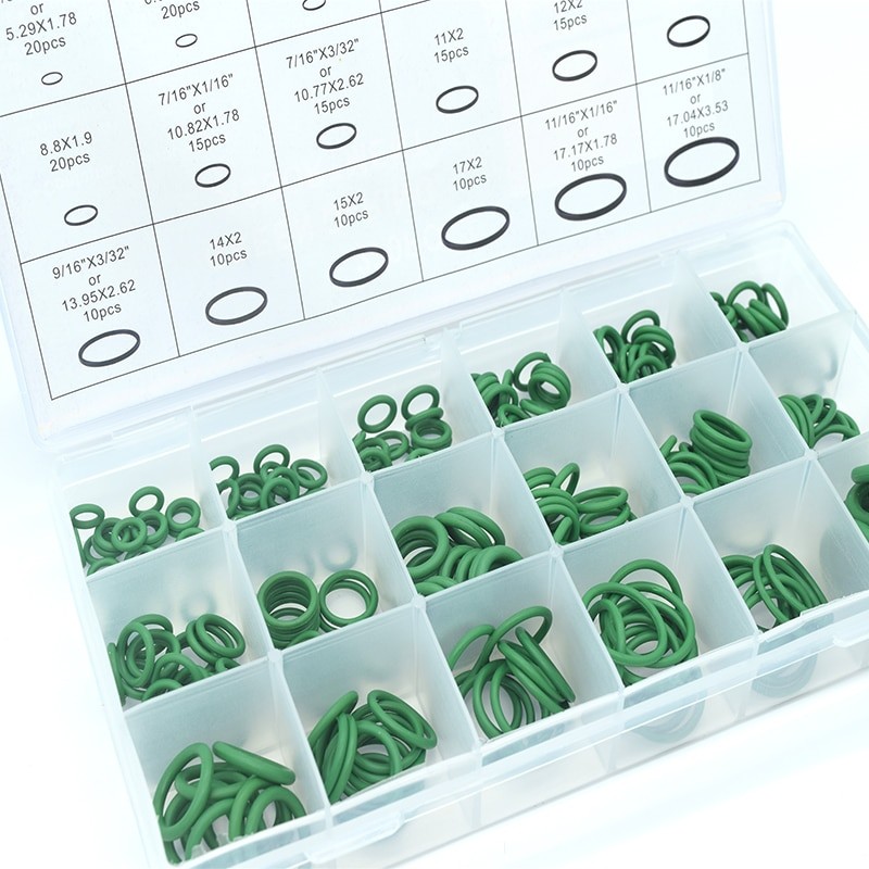 270 Teile/satz Gummi O Ring Sortiment Bausatz Oring Unterlegscheibe Dichtung Abdichtung O-Ring Pack 18 Größen Mit Kunststoff Kasten Silikon Gummi Ri