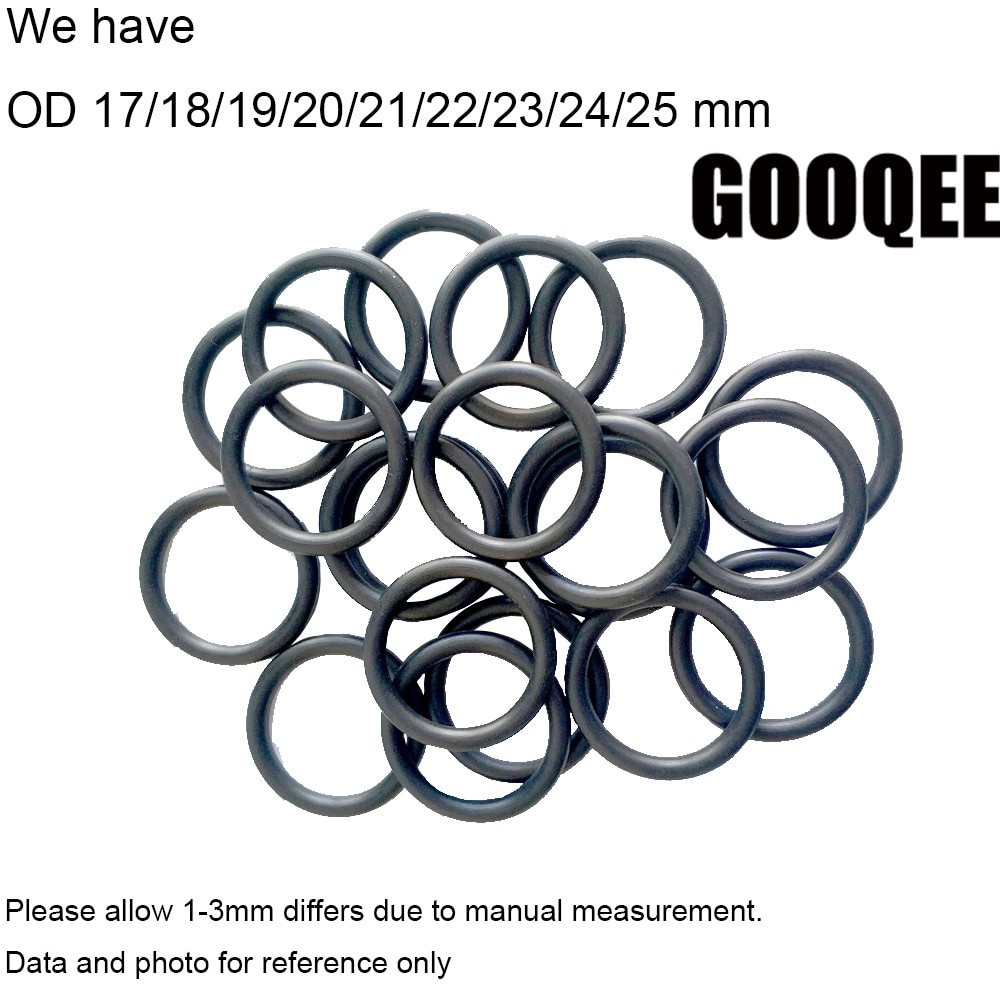 10 Stücke NBR OD17/18/19/20/21/22/23/24mm Öl Beständig Nitril Butadien Gummi Ring Dichtung Abschnitt 2,4mm O-Ring Dicht Ring Dichtung thumbnail