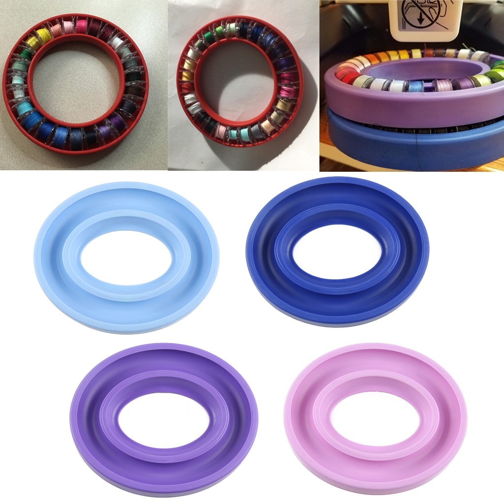 Gummi Spule Halfter Tragbare Spule Halfter NäHenne Werkzeuge Kunststoff Spule Lagerung Kasten Gummi Ring NäHenne Nadeln Sparer Handwerk