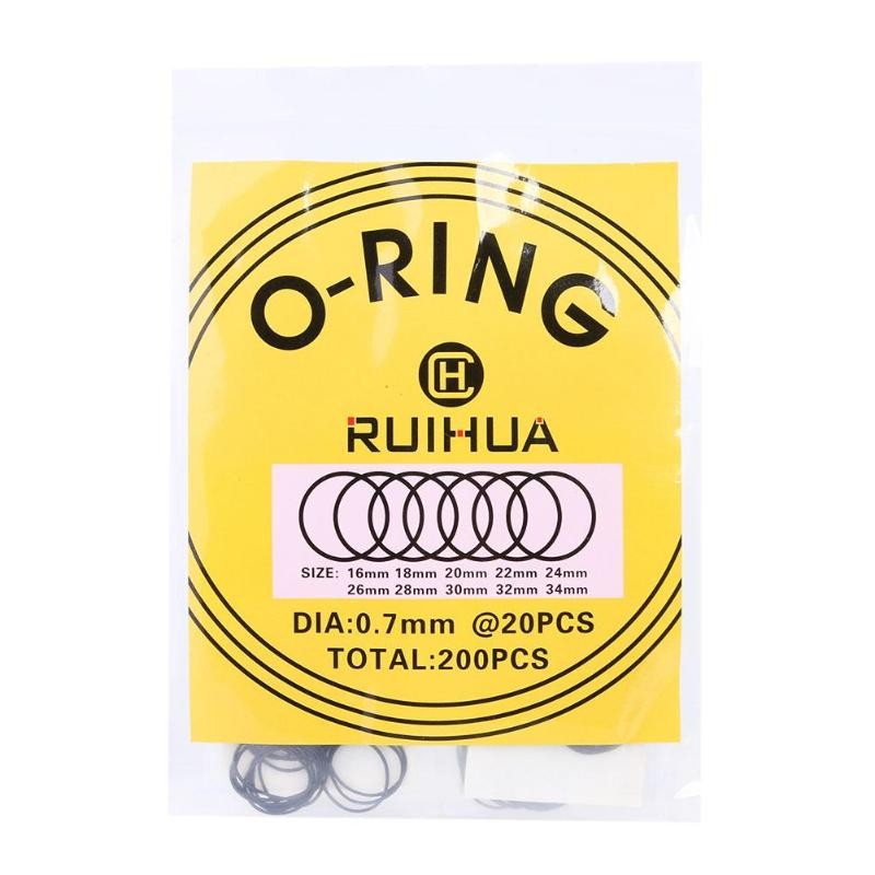 200 Stücke Mini Gummi O-Ringe Unterlegscheibe 0.5/0.6/0,7mm Erweiterte Uhr Schaltung Rabatt Wasserdichte Dichtungen Für Uhr Reparatur Zubehör thumbnail