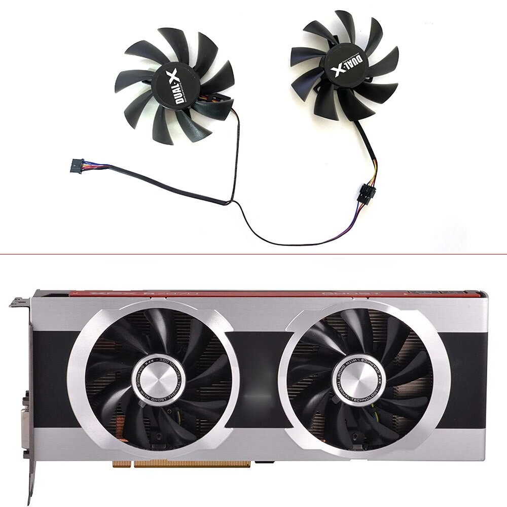 85mm 4Stift FD9015U12S Lüfter Für XFX XFX HD7950 HD 7970 7950 Dual-X Grafik Grafikkarte Kühler Fan GPU DIY FX-797A/G