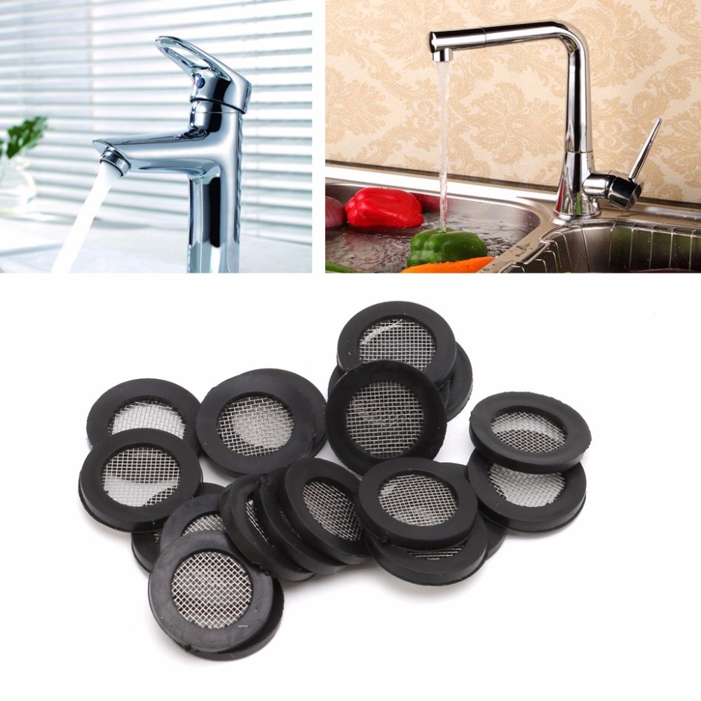 20Stck Dichtung O-Ring Schlauch Dichtung Flache Gummi Unterlegscheibe Filter Netz Für Wasserhahn Tülle thumbnail