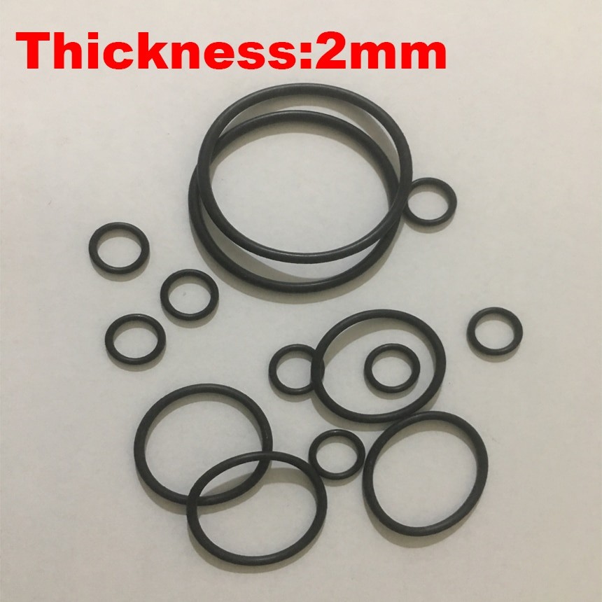 120 Stücke 39x2 39*2 40x2 40*2 41x2 41*2 42x2 42*2 OD * Dicke Schwarz NBR Nitril Chemigum Gummi O-Ring Unterlegscheibe Dichtung O Ring Dichtung thumbnail