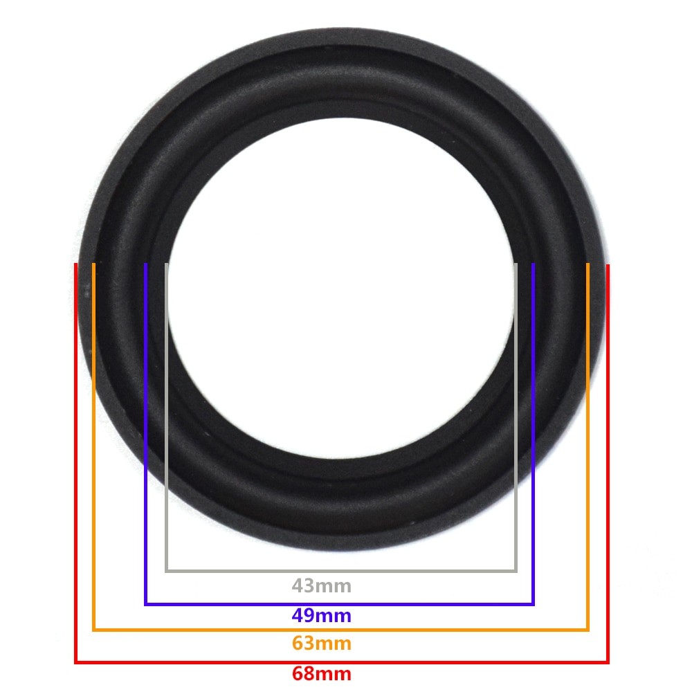 2,75 Zoll Gummi Lautsprecher Umgeben Rand Tieftöner Reparatur Falten Rand Subwoofer Ring DIY Reparatur Zubehör Lautsprecher Suspension thumbnail