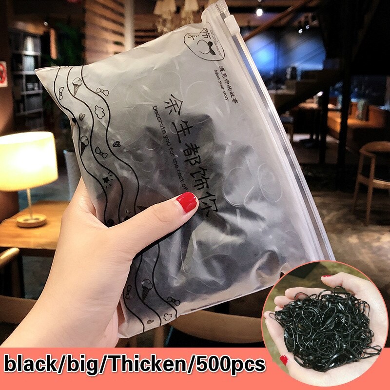 2500 Teile/los Mädchen Kleine Ring Einweg Gummiband TPU Pferdeschwanz Halfter Elastische Haar Band Kind Haar Zubehör Krawatte Gummi thumbnail