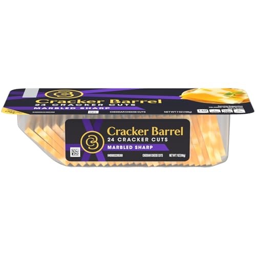 Cracker Barrel Marbled Sharp Cheddar Cheese Slices (24 Slices)