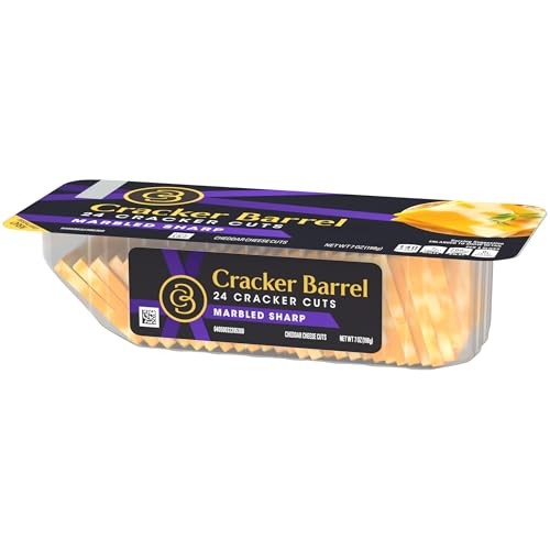Cracker Barrel Marbled Sharp Cheddar Cheese Slices (24 Slices) thumbnail