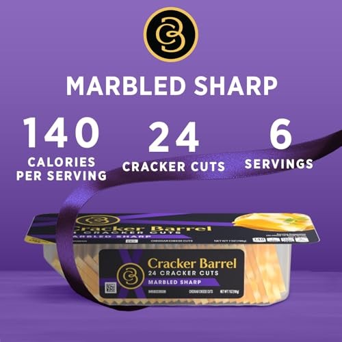 Cracker Barrel Marbled Sharp Cheddar Cheese Slices (24 Slices) thumbnail