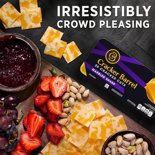 Cracker Barrel Marbled Sharp Cheddar Cheese Slices (24 Slices) thumbnail