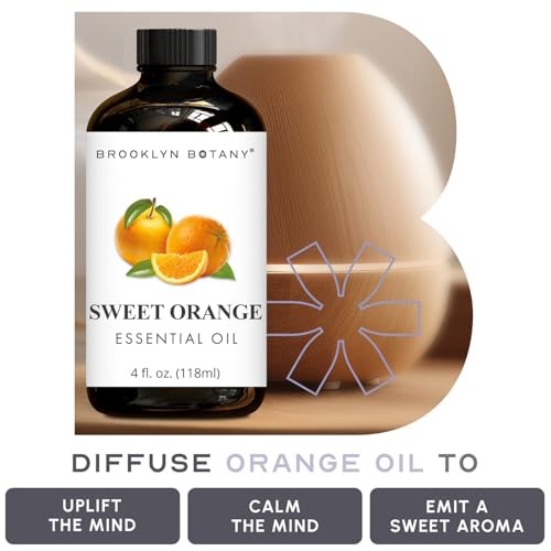 Brooklyn Botany Sweet Orange Essential Oil - Huge 4 Fl Oz - 100% Pure and Natural - Premium Grade with Dropper - for Aromatherapy and Diffuser thumbnail