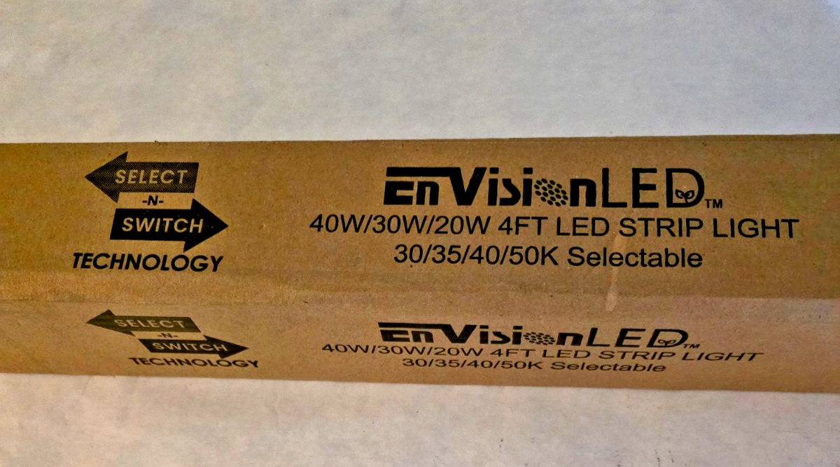 EnvisionLED LED-RST-4FT-3M40W-4CCT-BMS Bi-Level Motion Sensor Shop Light