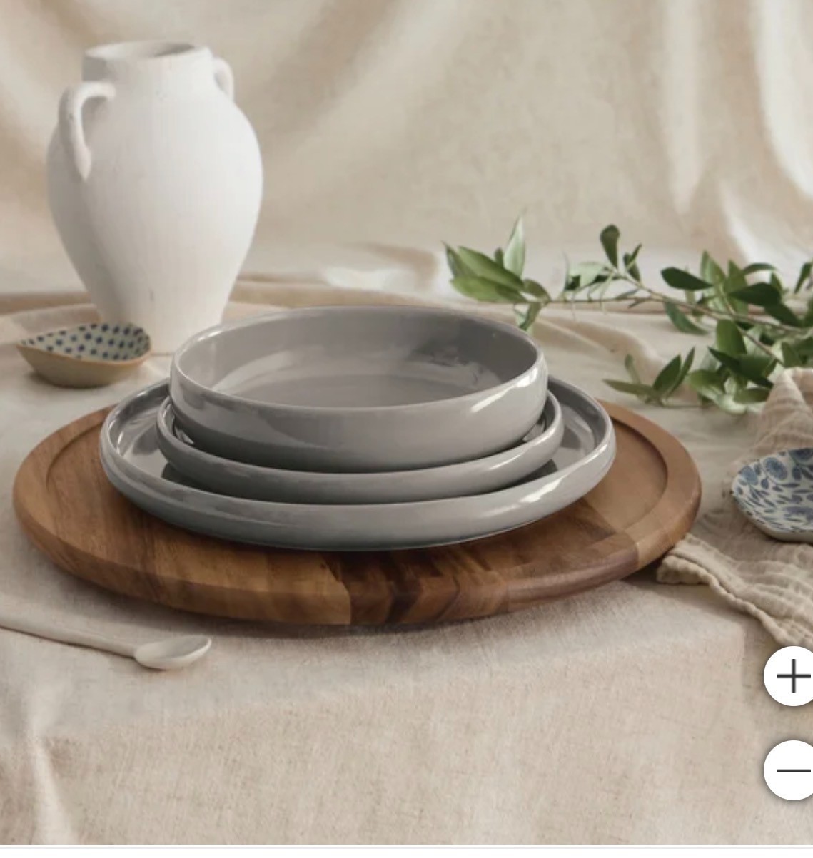 Safdie,  12 Piece Alma Stoneware Dinnerware Set (Choose Color)